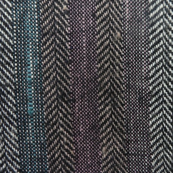 30x27 Vintage Happy Legs Rainbow Herringbone Trouser Pants High Waist Pockets L - Picture 8 of 9